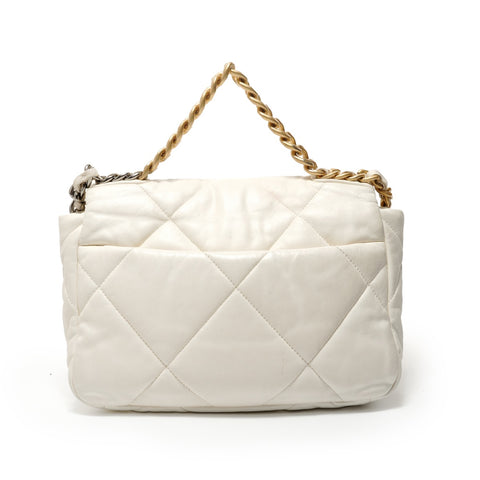 CHANEL 19 Matelasse Shoulder Bag white WS28019