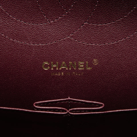 CHANEL Series 24 Matelassé 30 Double Flap Shoulder Bag black WS28020