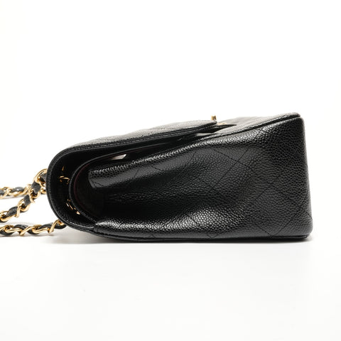 CHANEL Series 24 Matelassé 30 Double Flap Shoulder Bag black WS28020