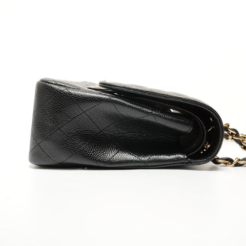 CHANEL Series 24 Matelassé 30 Double Flap Shoulder Bag black WS28020