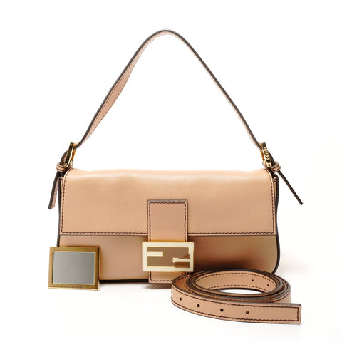 FENDI Mamma Baguette 2WAY Shoulder Bag beige WS28021