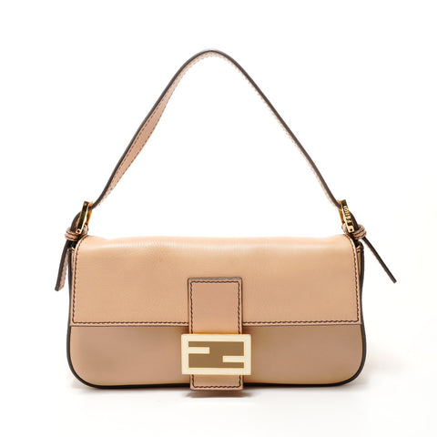 FENDI Mamma Baguette 2WAY Shoulder Bag beige WS28021