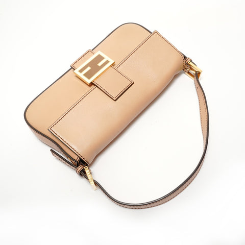 FENDI Mamma Baguette 2WAY Shoulder Bag beige WS28021
