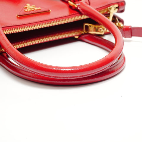 PRADA Galleria Saffiano 2way Handbag Red WS28023