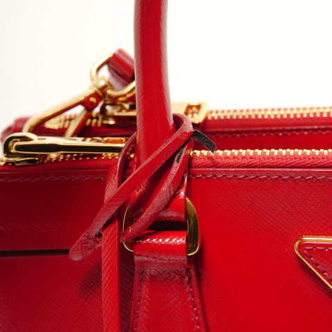 PRADA Galleria Saffiano 2way Handbag Red WS28023
