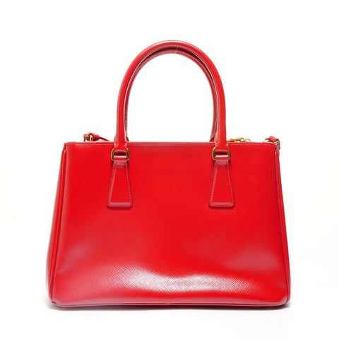 PRADA Galleria Saffiano 2way Handbag Red WS28023
