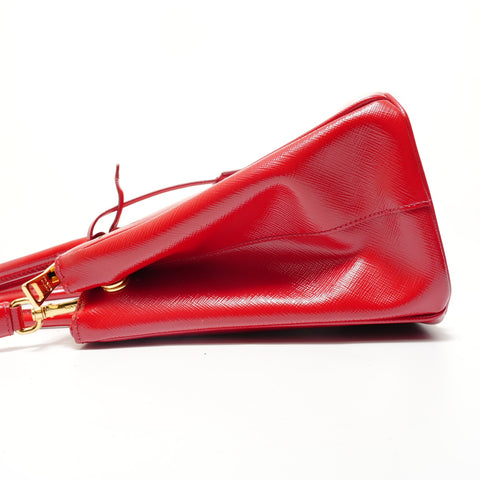 PRADA Galleria Saffiano 2way Handbag Red WS28023