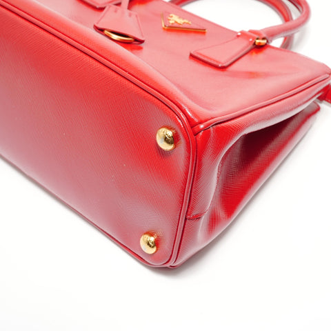 PRADA Galleria Saffiano 2way Handbag Red WS28023