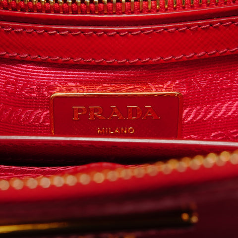 PRADA Galleria Saffiano 2way Handbag Red WS28023