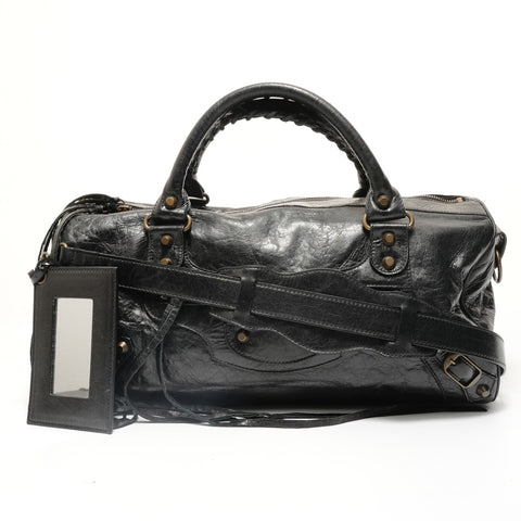 BALENCIAGA Twiggy Leather Handbag black WS28025