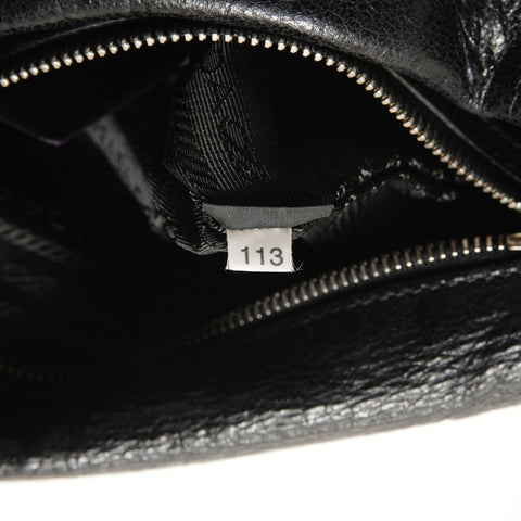 PRADA Chain Shoulder Bag Nylon Leather Shoulder Bag black WS28026