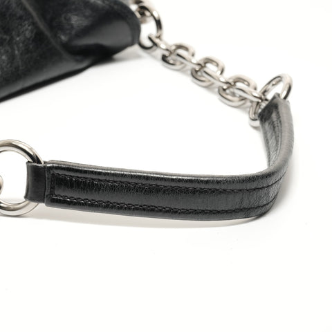 PRADA Chain Shoulder Bag Nylon Leather Shoulder Bag black WS28026