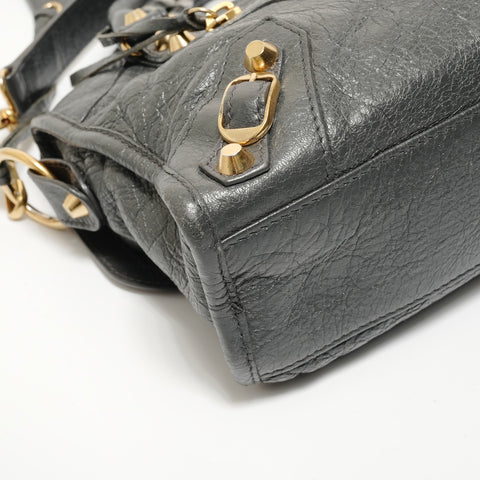 BALENCIAGA Giant Mini City 2way Handbag gray WS28027