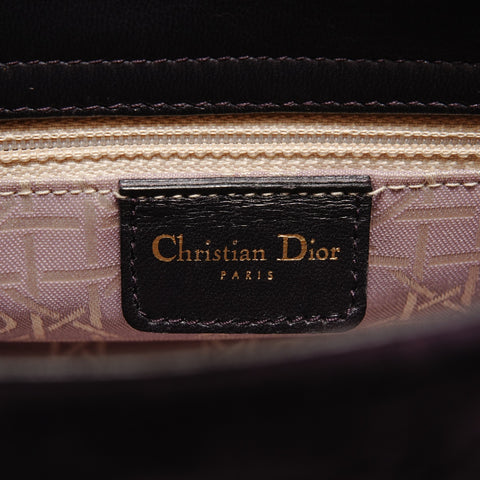 Christian Dior Lady Dior 2-way Metal Gold Handbag purple WS28029