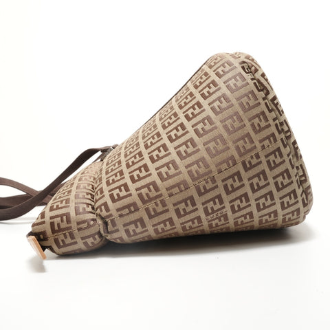 FENDI Zucchino Pet Carrier Bag Shoulder Bag Brown WS28037