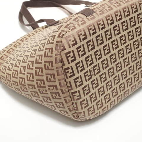 FENDI Zucchino Pet Carrier Bag Shoulder Bag Brown WS28037