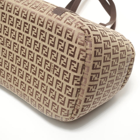 FENDI Zucchino Pet Carrier Bag Shoulder Bag Brown WS28037