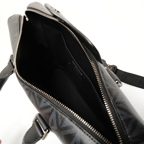Christian Dior Lango CD Diamond 2-Way Business Bag Handbag black WS28038