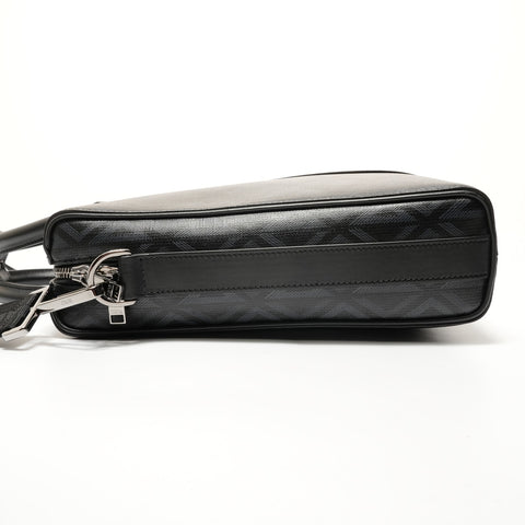 Christian Dior Lango CD Diamond 2-Way Business Bag Handbag black WS28038