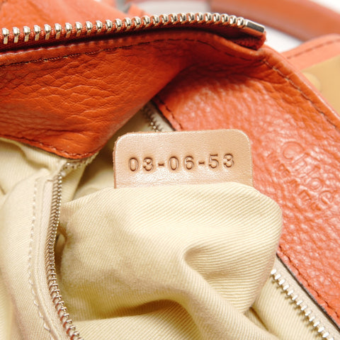 Chloe Leather Paddington Shoulder Bag Orange WS28041