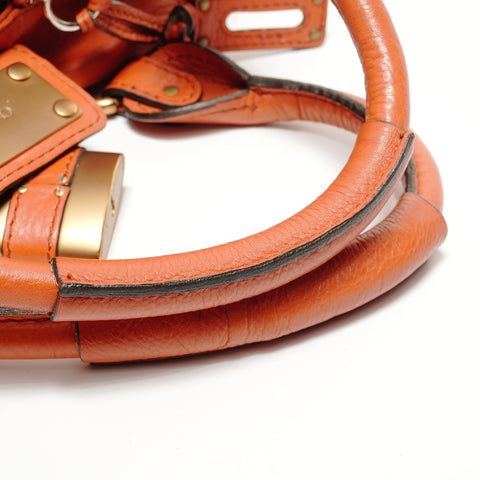 Chloe Leather Paddington Shoulder Bag Orange WS28041