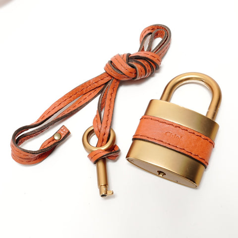 Chloe Leather Paddington Shoulder Bag Orange WS28041