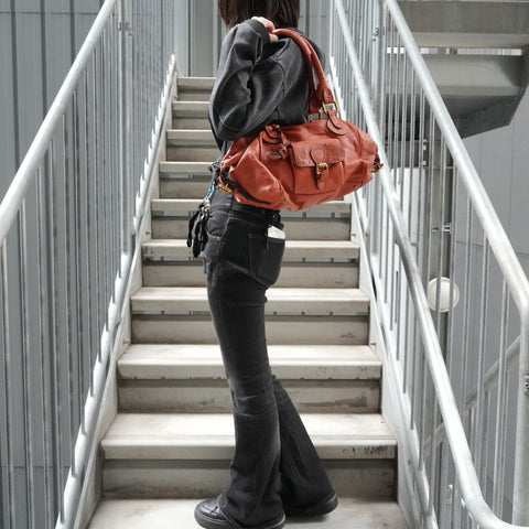 Chloe Leather Paddington Shoulder Bag Orange WS28041