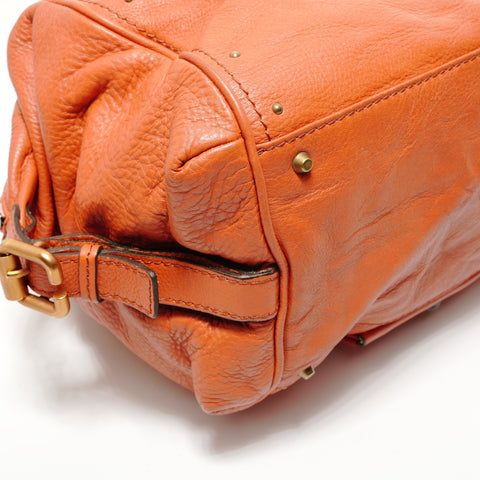 Chloe Leather Paddington Shoulder Bag Orange WS28041