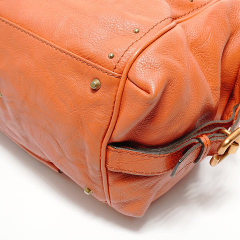 Chloe Leather Paddington Shoulder Bag Orange WS28041