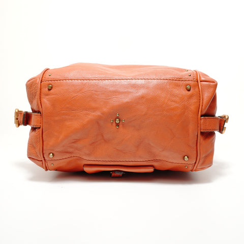 Chloe Leather Paddington Shoulder Bag Orange WS28041