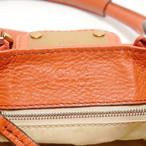 Chloe Leather Paddington Shoulder Bag Orange WS28041