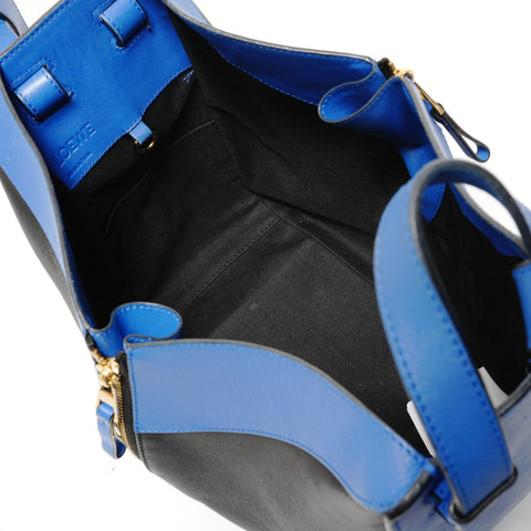 LOEWE Hammock Leather 2-Way Handbag, Bi-color Handbag blue WS28042