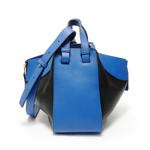 LOEWE Hammock Leather 2-Way Handbag, Bi-color Handbag blue WS28042