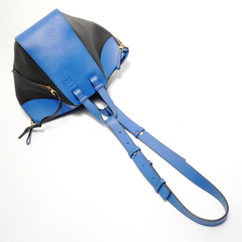 LOEWE Hammock Leather 2-Way Handbag, Bi-color Handbag blue WS28042