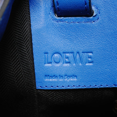 LOEWE Hammock Leather 2-Way Handbag, Bi-color Handbag blue WS28042