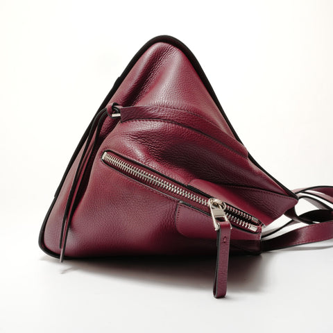 LOEWE Hammock Leather 2-Way Handbag, Bordeaux Handbag Red WS28044