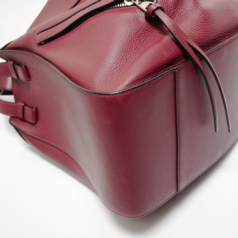 LOEWE Hammock Leather 2-Way Handbag, Bordeaux Handbag Red WS28044
