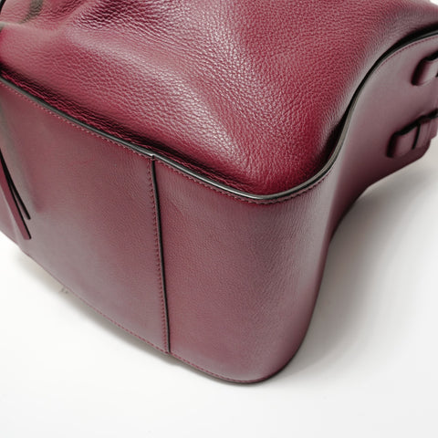 LOEWE Hammock Leather 2-Way Handbag, Bordeaux Handbag Red WS28044