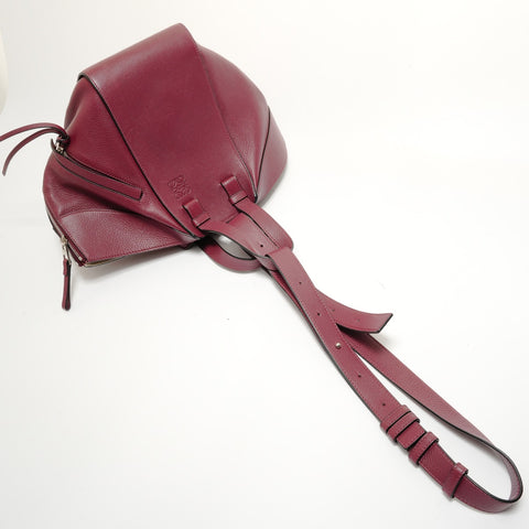 LOEWE Hammock Leather 2-Way Handbag, Bordeaux Handbag Red WS28044