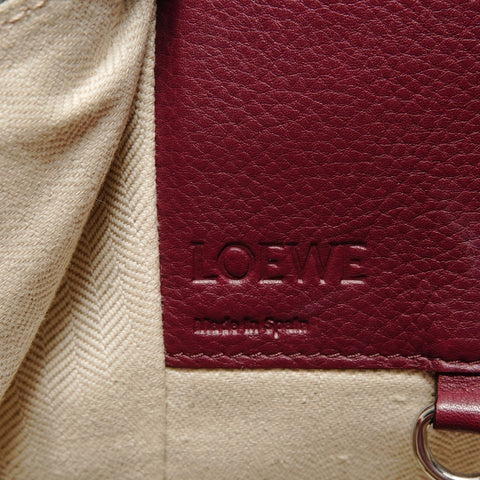 LOEWE Hammock Leather 2-Way Handbag, Bordeaux Handbag Red WS28044