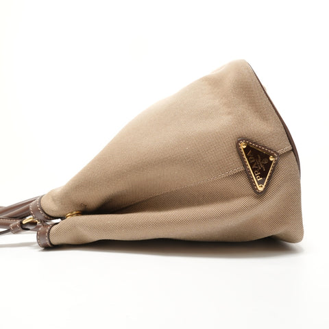 PRADA Jacquard logo Handbag beige WS28047