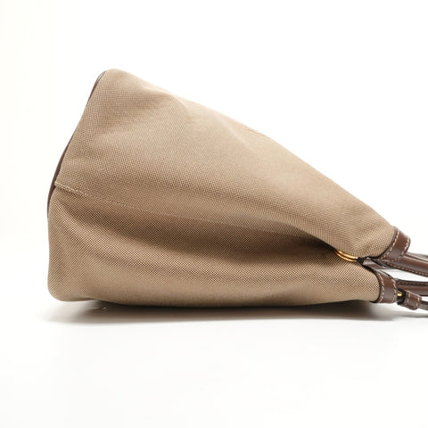 PRADA Jacquard logo Handbag beige WS28047
