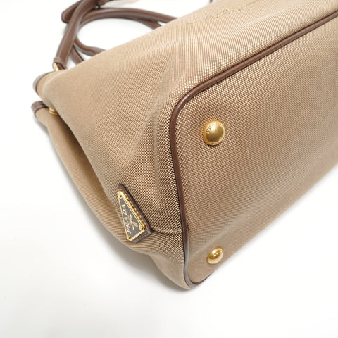PRADA Jacquard logo Handbag beige WS28047