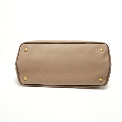 PRADA Jacquard logo Handbag beige WS28047