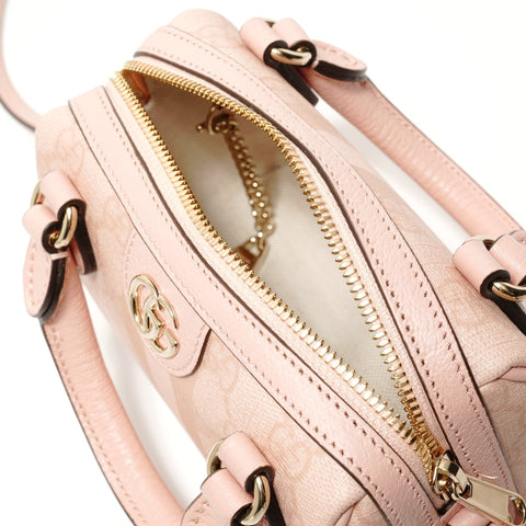 GUCCI Ophidia Mini Boston Bag Handbag pink WS28048