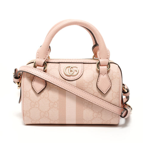 GUCCI Ophidia Mini Boston Bag Handbag pink WS28048