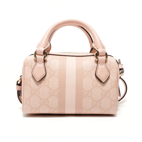 GUCCI Ophidia Mini Boston Bag Handbag pink WS28048
