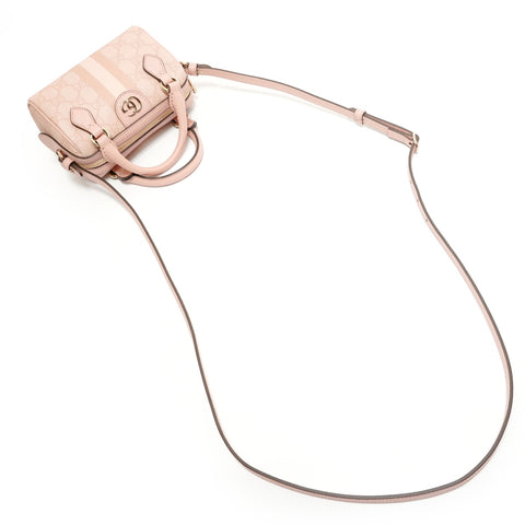 GUCCI Ophidia Mini Boston Bag Handbag pink WS28048