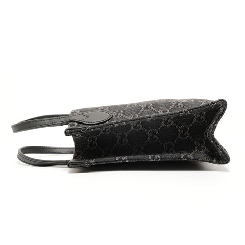 GUCCI GG Denim Mini Tote Handbag black WS28051