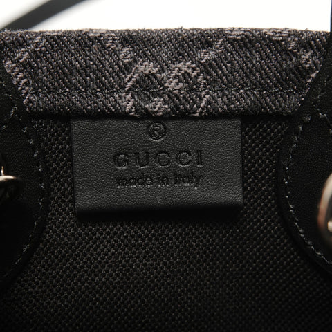 GUCCI GG Denim Mini Tote Handbag black WS28051